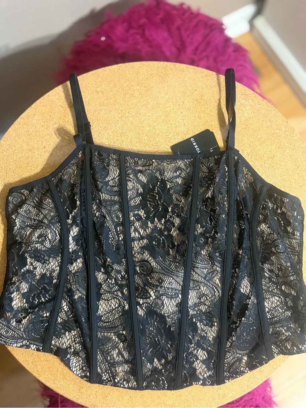 torrid Black Lace Corset Camisole